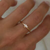 Bague Gabrielle plaqué or doré bijou pour femme oxydes de zirconium collection jolie demoiselle