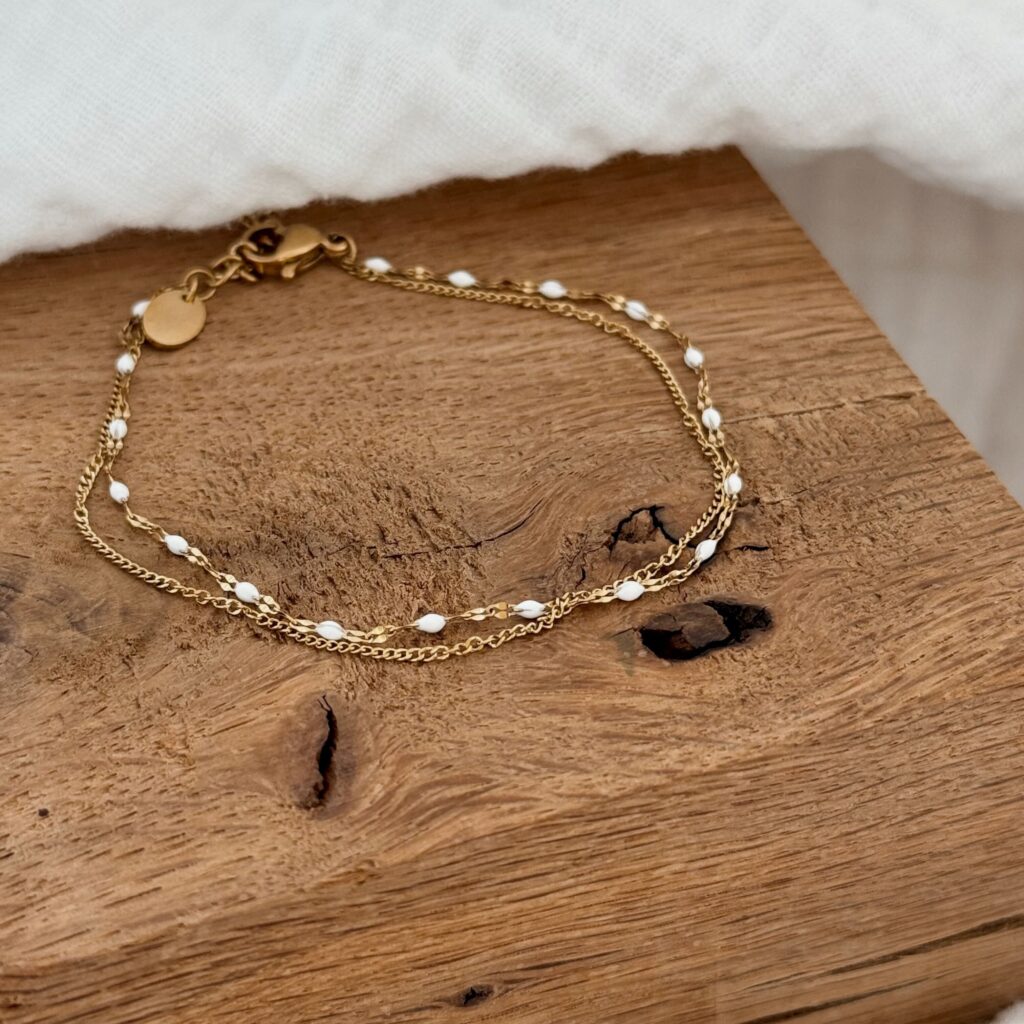 Bracelet L'Éclosion Dorée – Acier Inoxydable & Fleurs de Cerisier | Paris Fashion Shops