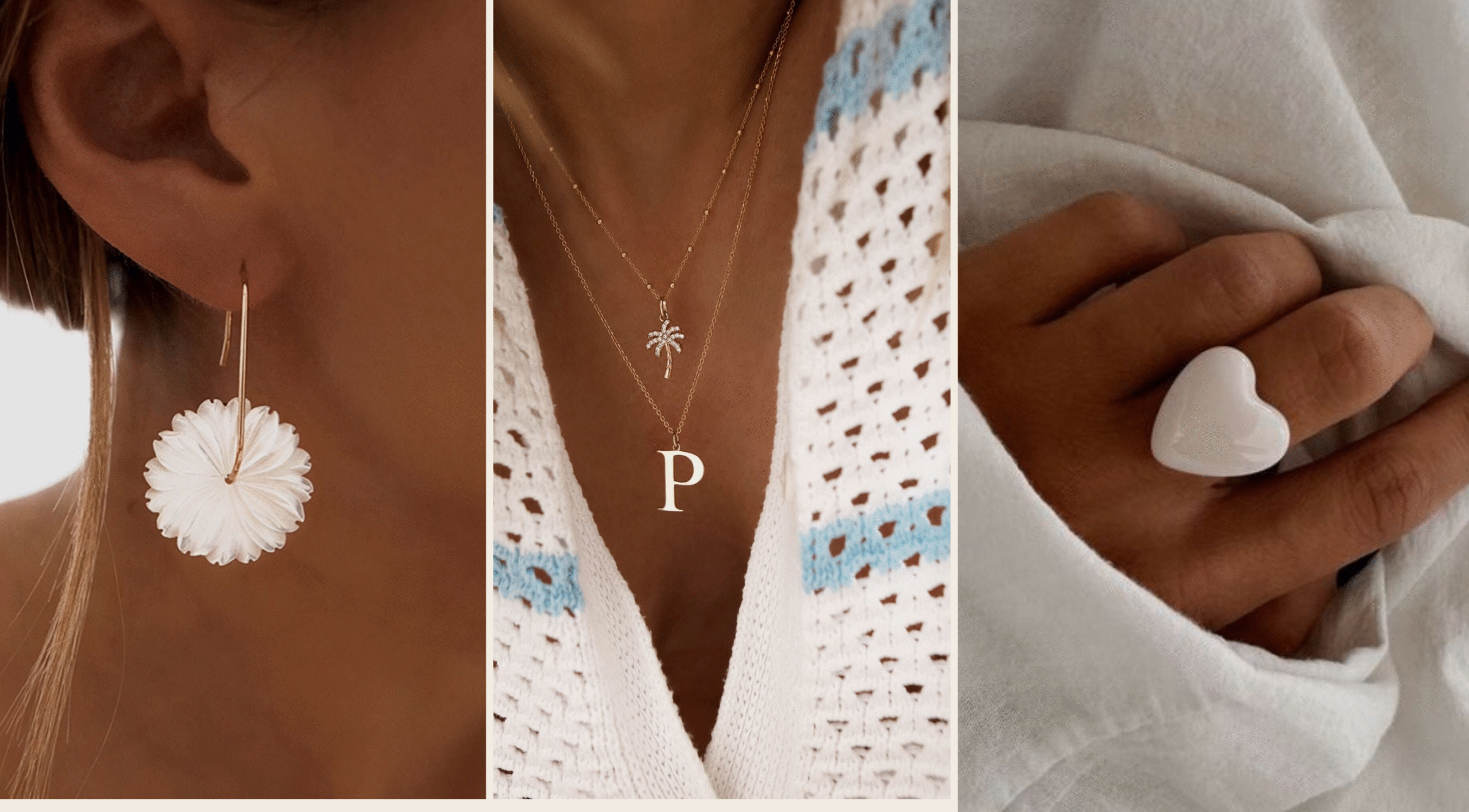 Bijoux pour femme en plaqué or 3 microns 18 carats et acier inoxydable tendances.