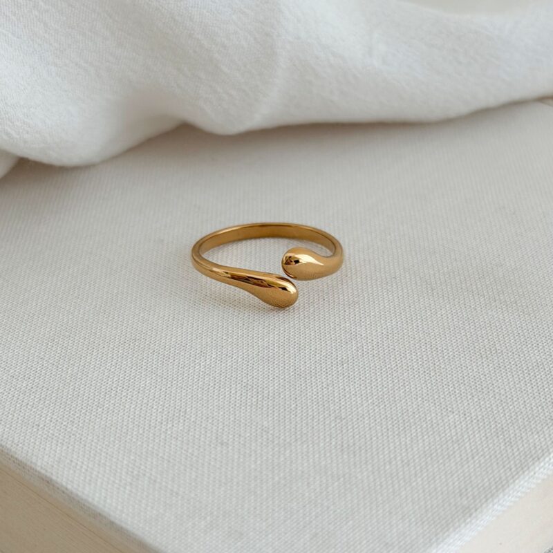 Bague ninon bijou acier inoxydable doré femme minimaliste séléction jolie demoiselle shop