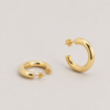 Boucles d'oreilles grandes créoles en acier inoxydable.