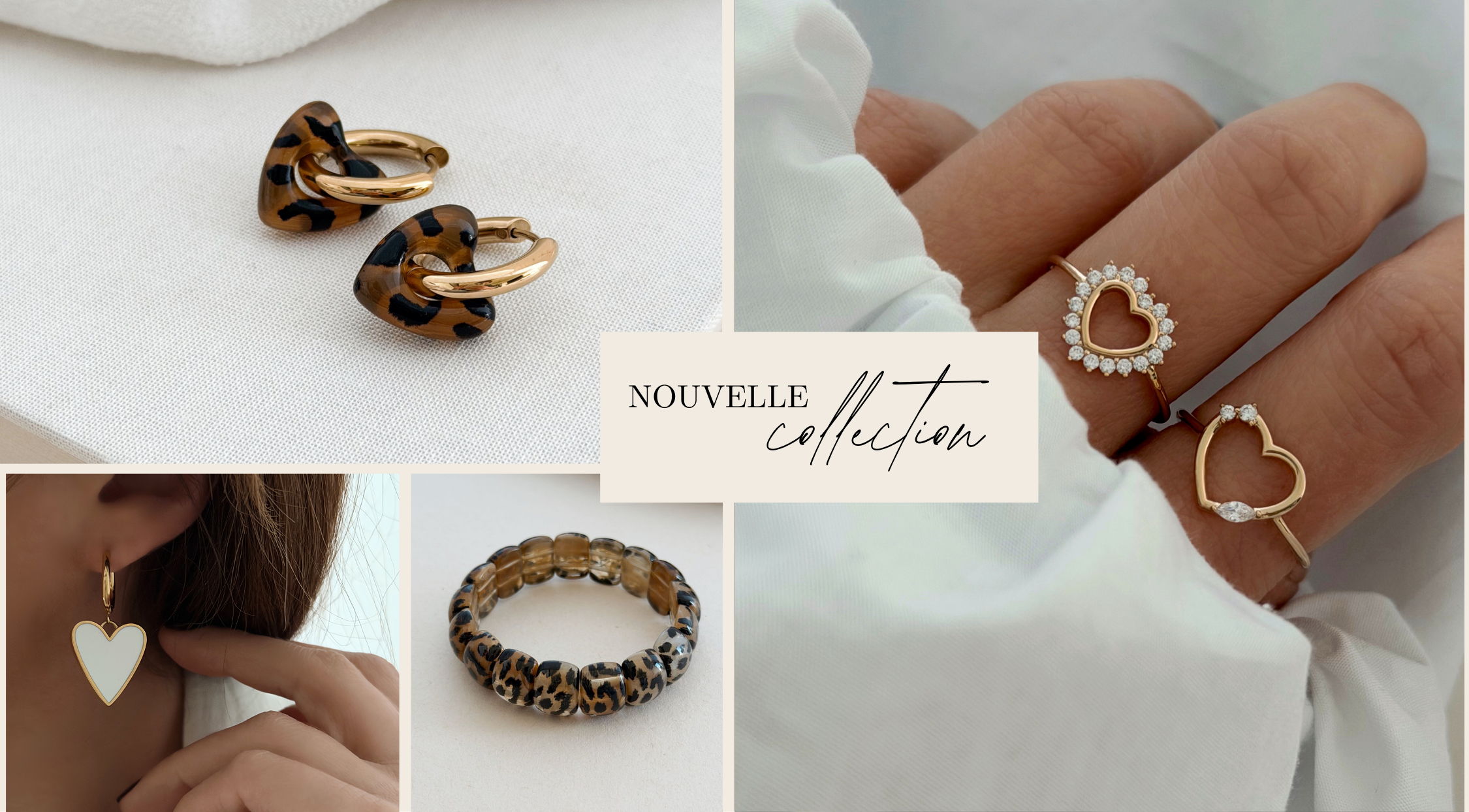 Nouvelle collection amour coeur bijoux Jolie Demoiselle tendance leopard