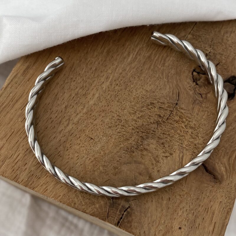 Bracelet Lenzo en acier inoxydable argenté mixte homme femme selection de bijou jolie demoiselle