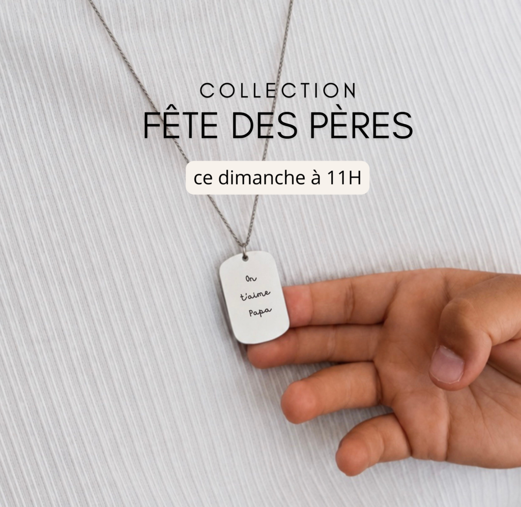 Collier bijoux homme fête des pères.